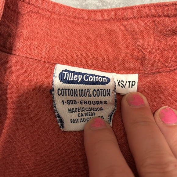 Tilley cotton long sleeve linen tunic XS - Picture 3 of 4